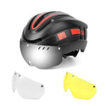 Capacete de Ciclismo com LED Recarregável e Viseira Magnética