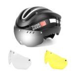 Capacete de Ciclismo com LED Recarregável e Viseira Magnética