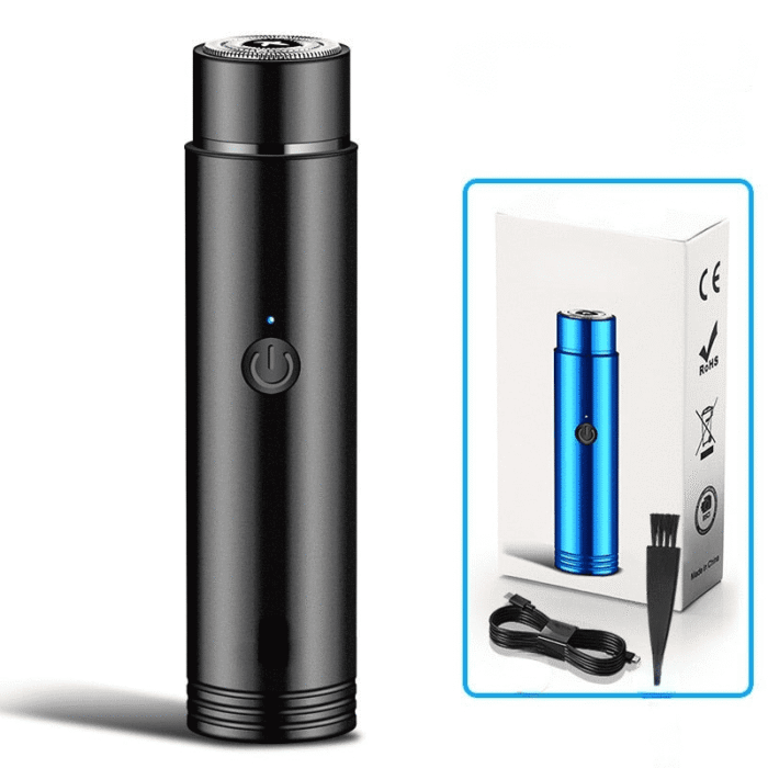 Mini Barbeador Elétrico Portátil USB à Prova d'Água IPX7