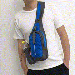 Bolsa Transversal Unissex Impermeável - Estilo Sling Bag com Porta Garrafa
