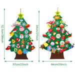 Árvore de Natal de Feltro Infantil com 34 Enfeites para Montar