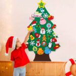 Árvore de Natal de Feltro Infantil com 34 Enfeites para Montar