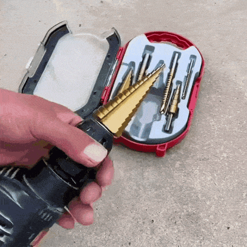 Kit de Brocas Escalonadas com Revestimento de Titânio)