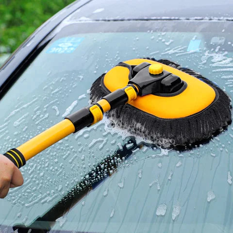 Escova de Lavagem para Carros com Cabo Extensor e Pano de Microfibra