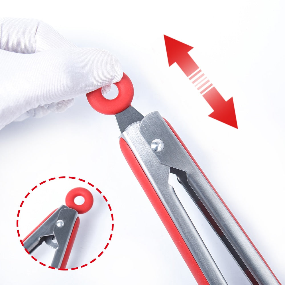 Espátula Pinça de Silicone 2 em 1 para Cozinha