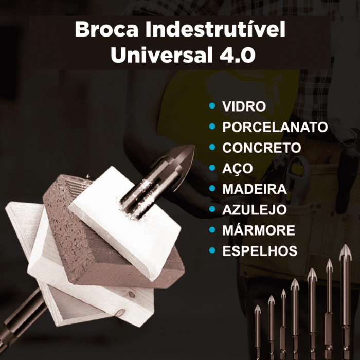 Kit de Brocas Multimaterial com Ponta de Tungstênio 7 Peças