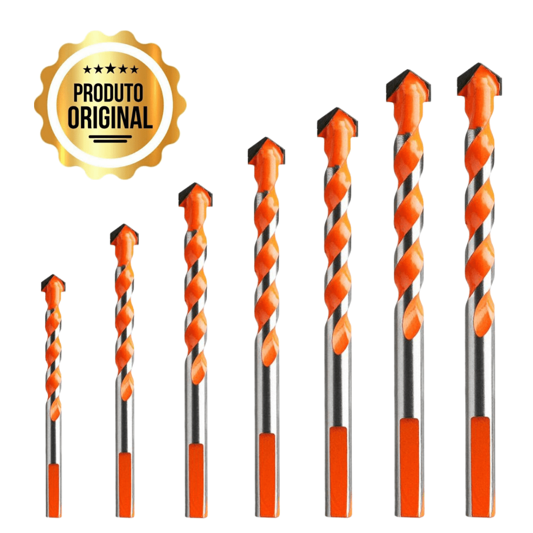 Kit de Brocas Multimaterial com Ponta de Tungstênio (7 Peças)