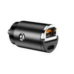 Mini Carregador Veicular 30W com Saída USB e USB-C