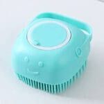 Escova de Banho para Pets com Dispenser de Shampoo Massageadora
