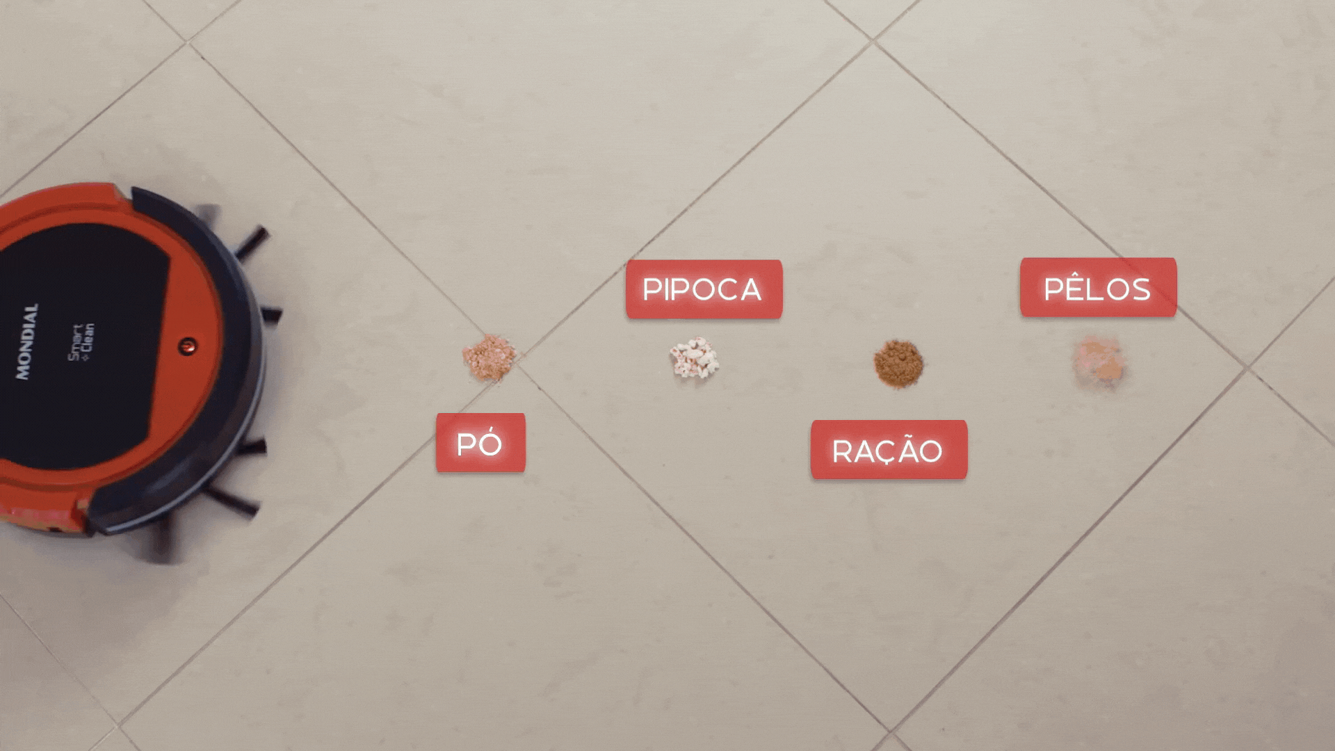 Robô Aspirador de Pó 3 em 1 Mondial Smart Clean RB-07