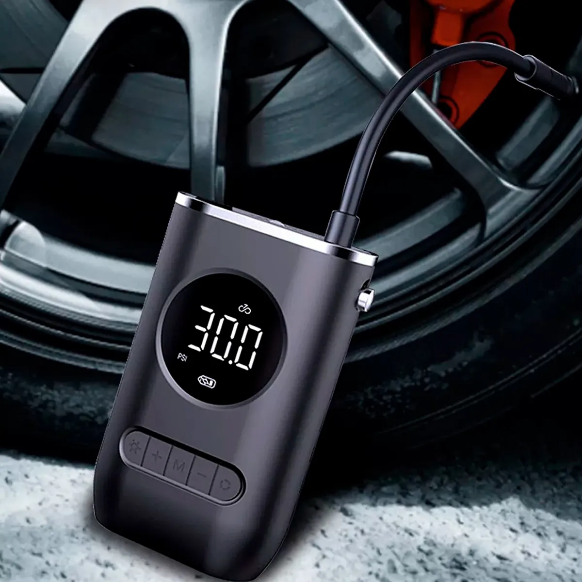 Compressor de Ar Portátil Digital Sem Fio com Lanterna LED