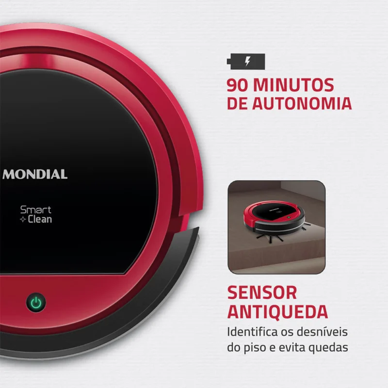 Robô Aspirador de Pó 3 em 1 Mondial Smart Clean RB-07