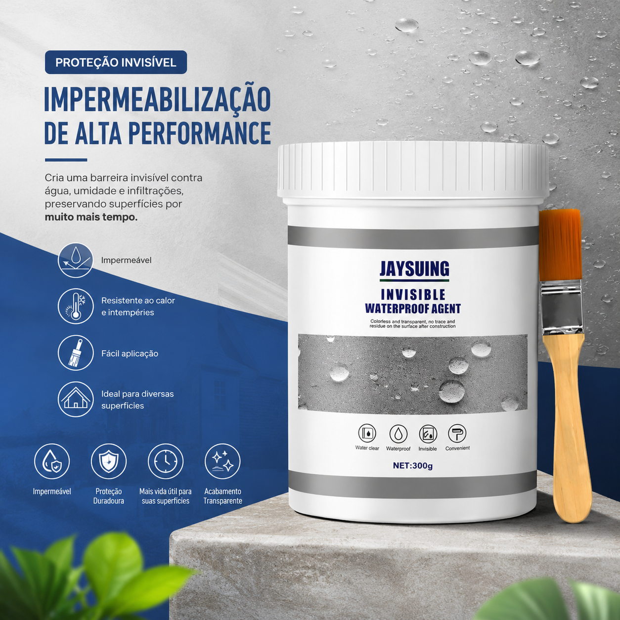 Agente Impermeável Invisível Spray de Vedação à Prova d'Água