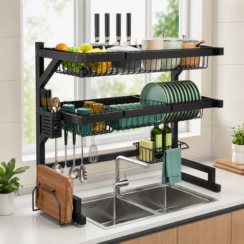 Cozinha Suspensa Modular Autossustentável Escorredor de Louça Premium