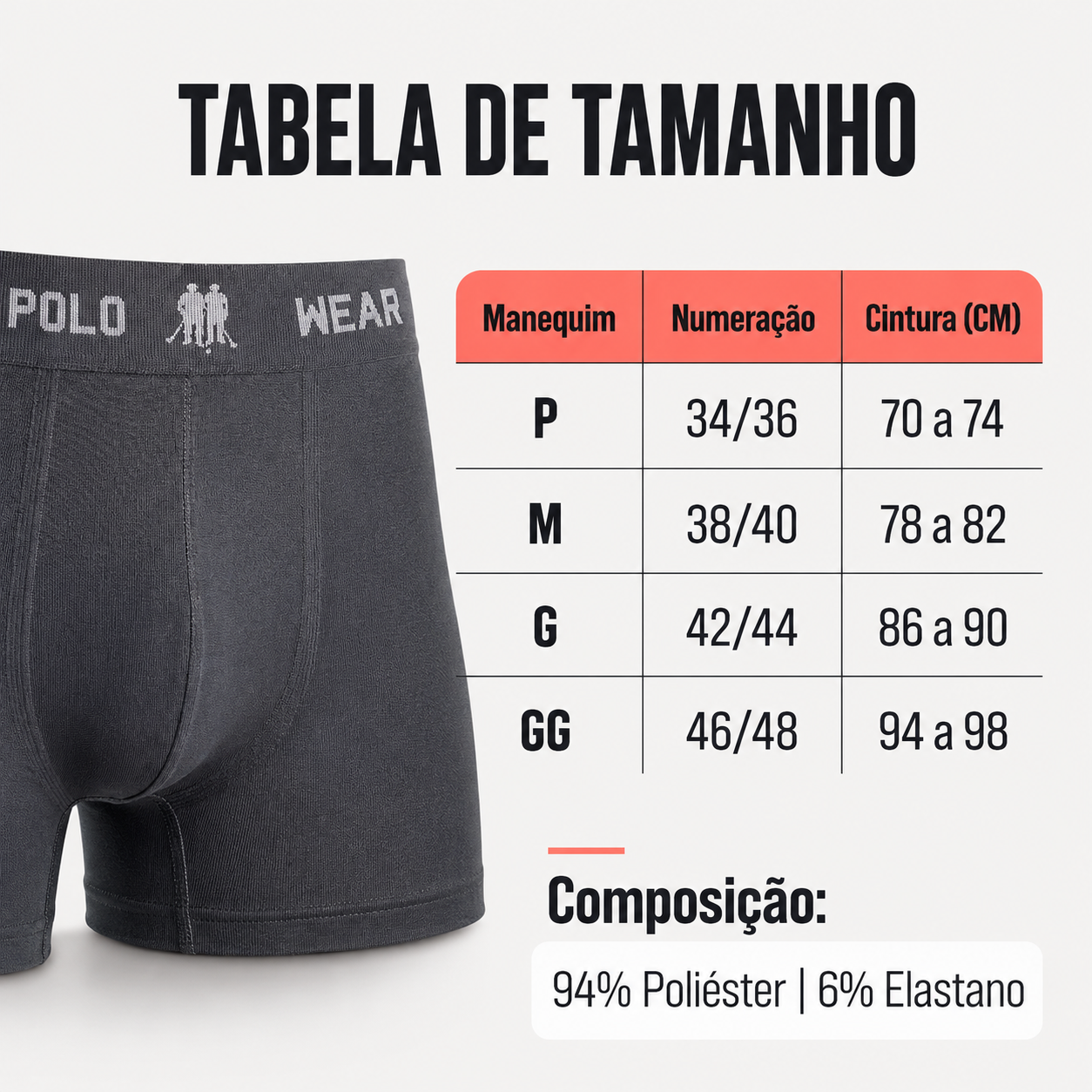 Kit Cueca Boxer Polo Wear Microfibra Sem Costura