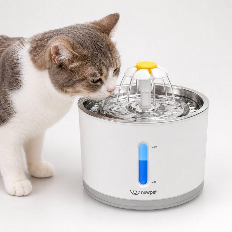 Bebedouro Fonte Gato e Cachorro Filtragem Purificação Pet 2,4l Bivolt